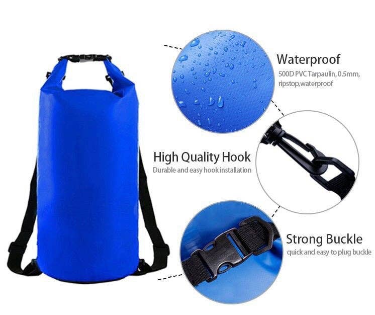 5L Waterproof Dry Bag - Rose Gold Leopard RTS
