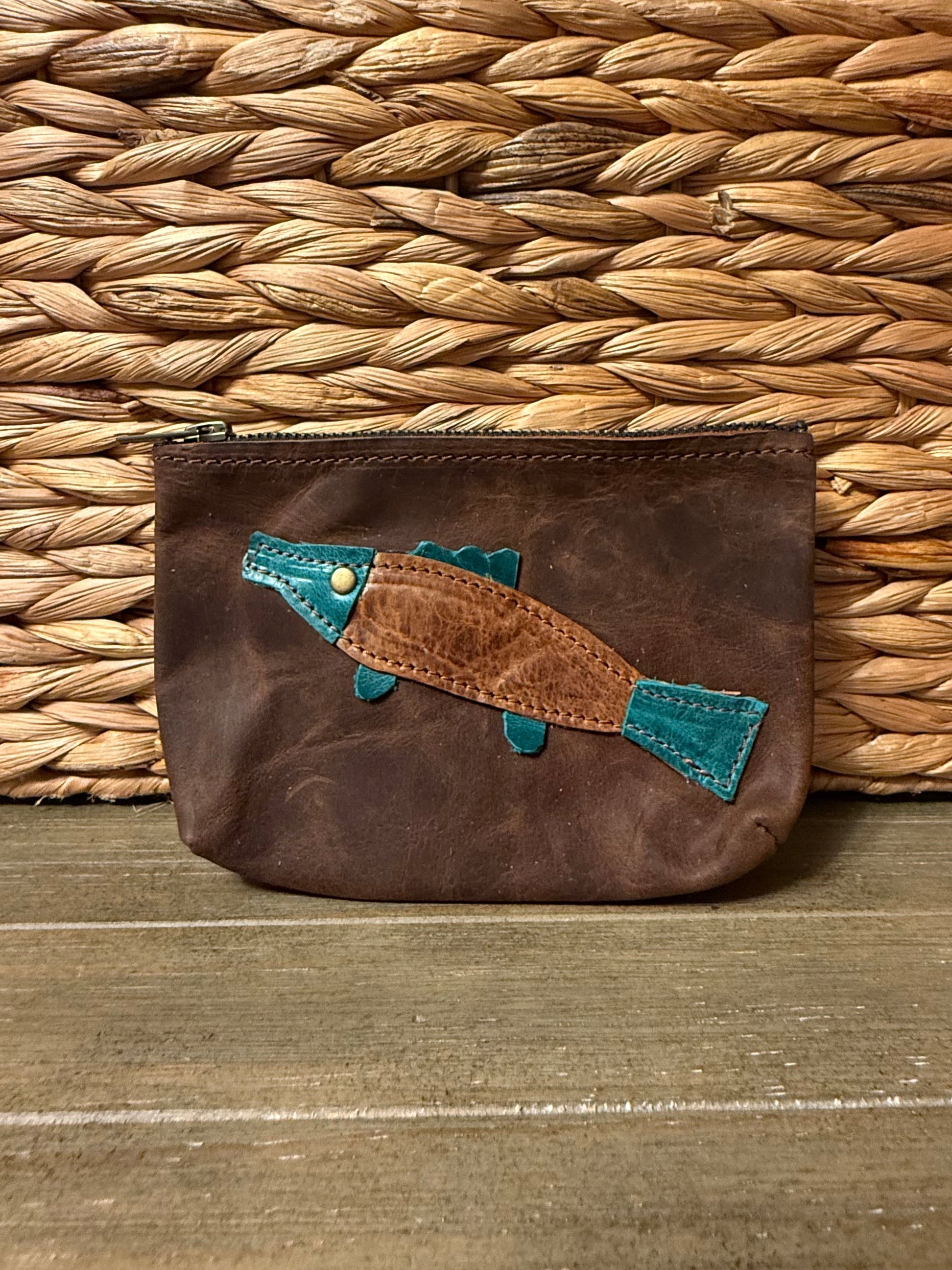 Custom Leather Fish Coin Purse