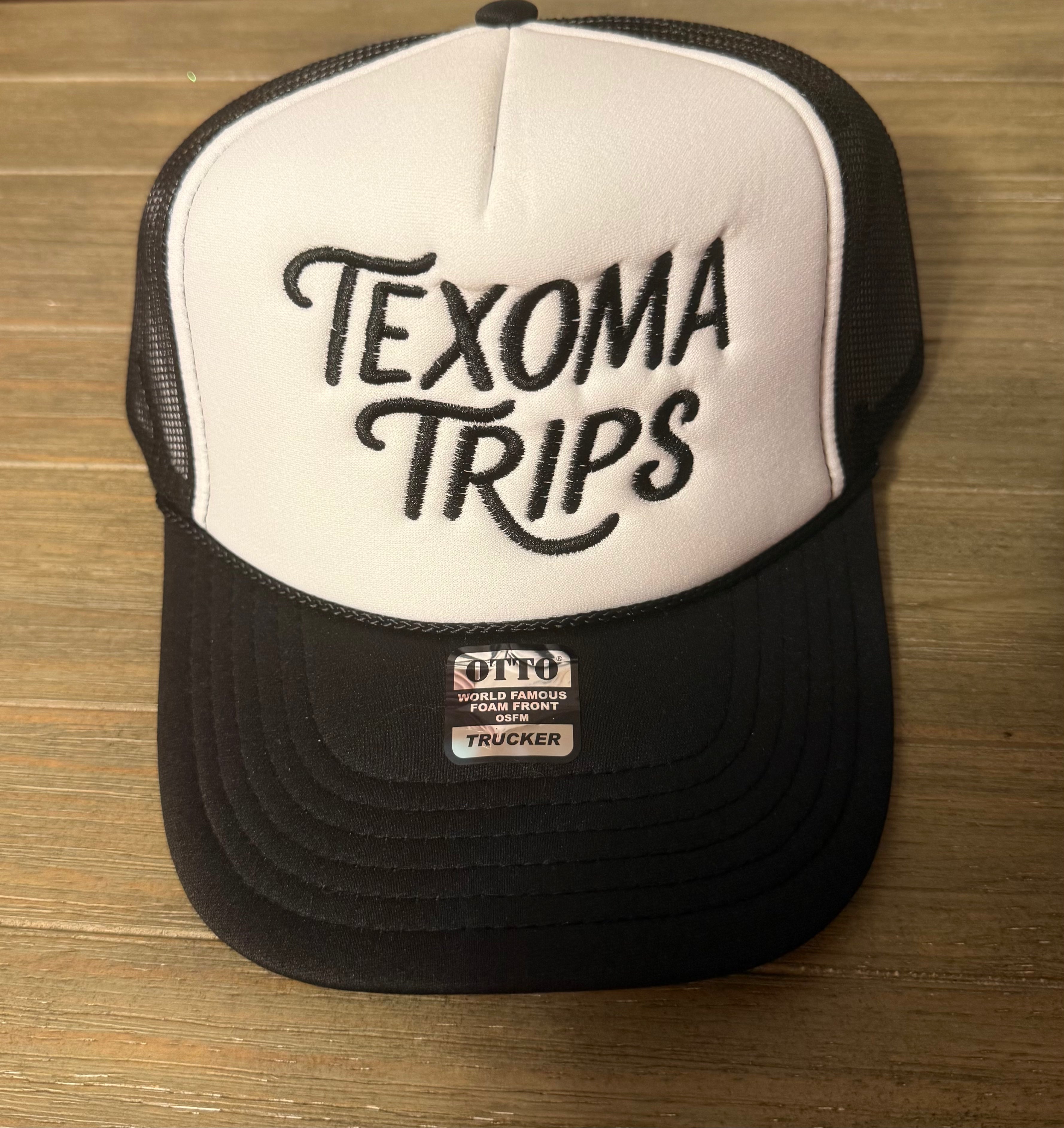 Texoma Trips Trucker Cap Black